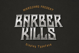 Barber Kills Display Typeface for Web Design