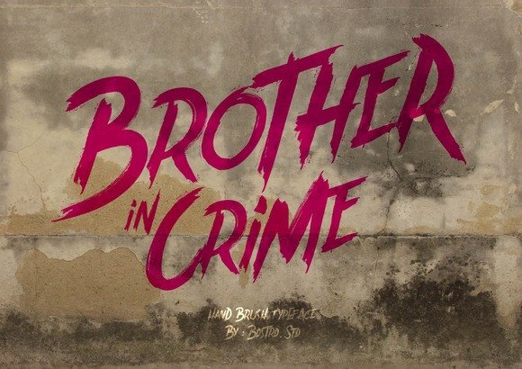 Brother in Crime: A Raw Brush Typeface for Bold Campaigns