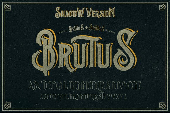 Brutus: A Vintage Victorian Display Font for Crafters