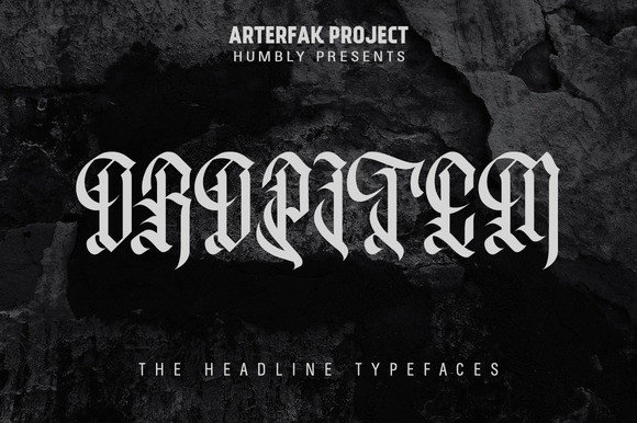 Oropitem Font: Gothic Display Type for Designers