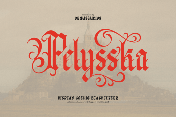 Pelysska Typeface for Dark Editorial Design